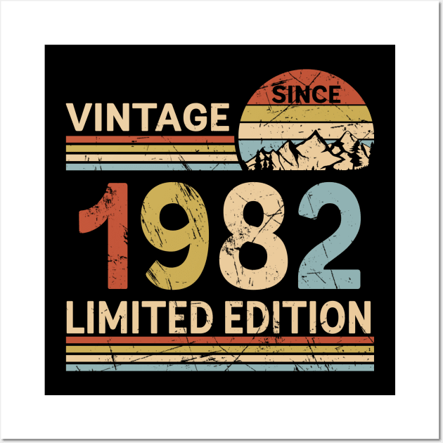 Vintage Since 1982 Limited Edition 41st Birthday Gift Vintage Men's Wall Art by Schoenberger Willard